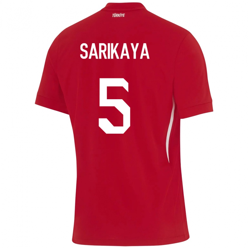 Kinderen Turkije Efe Sarıkaya #5 Rood Uitshirt Uittenue 24-26 T-Shirt