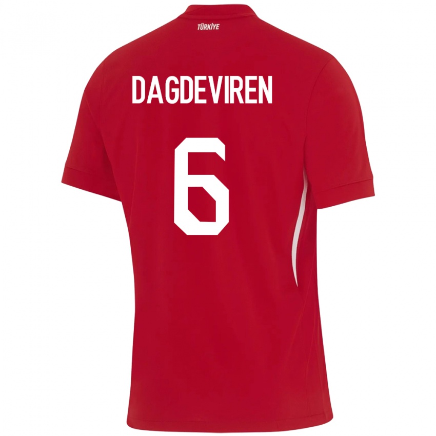 Kinderen Turkije Diren Dağdeviren #6 Rood Uitshirt Uittenue 24-26 T-Shirt