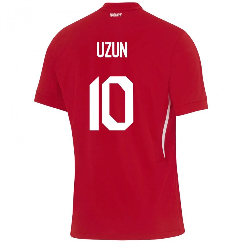 Kinderen Turkije Emre Uzun #10 Rood Uitshirt Uittenue 24-26 T-Shirt