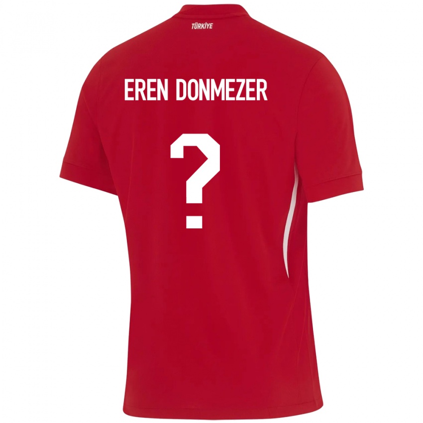 Kinderen Turkije Deniz Eren Dönmezer #0 Rood Uitshirt Uittenue 24-26 T-Shirt