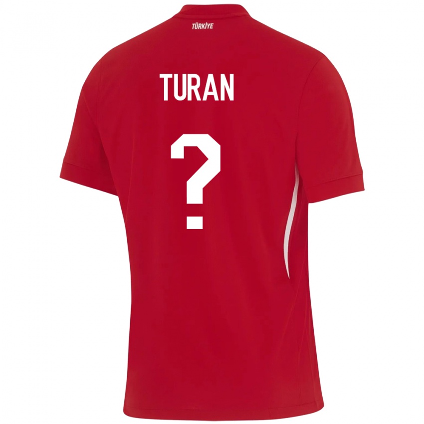 Kinderen Turkije Hasan Turan #0 Rood Uitshirt Uittenue 24-26 T-Shirt