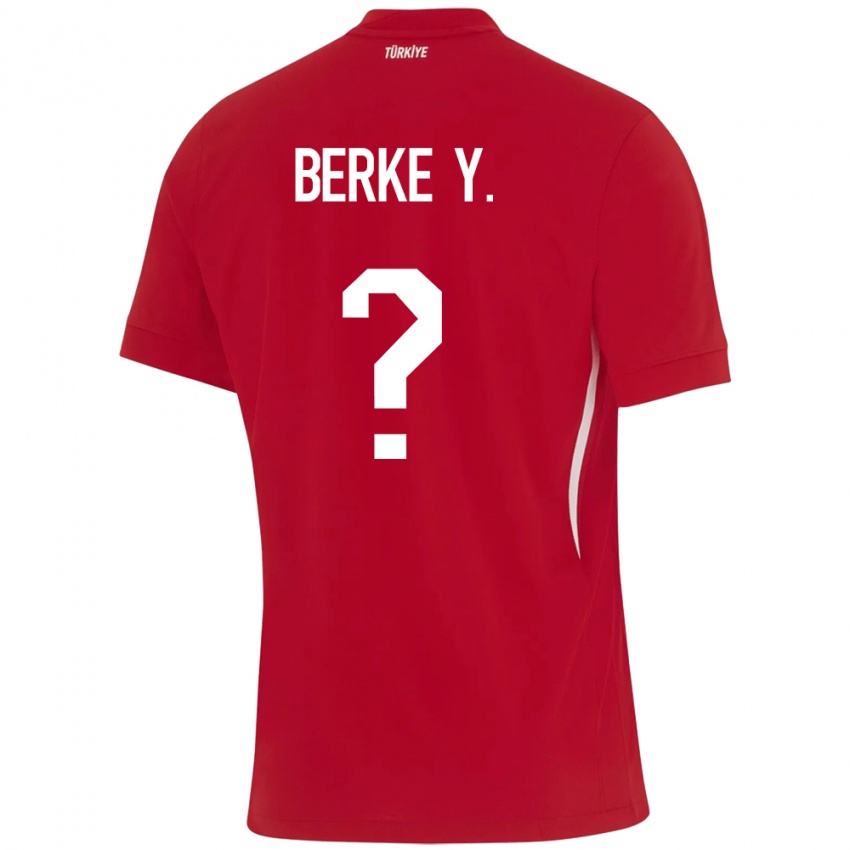 Kinderen Turkije Berke Yıldırım #0 Rood Uitshirt Uittenue 24-26 T-Shirt