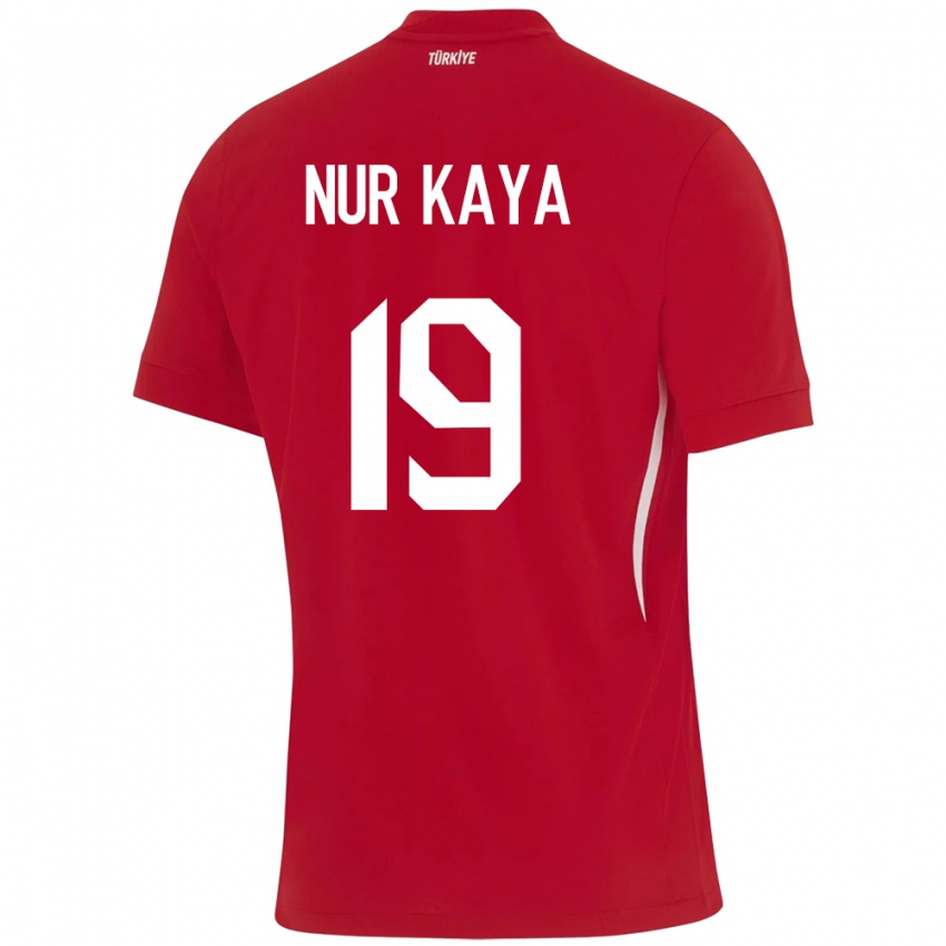 Kinderen Turkije Cansu Nur Kaya #19 Rood Uitshirt Uittenue 24-26 T-Shirt