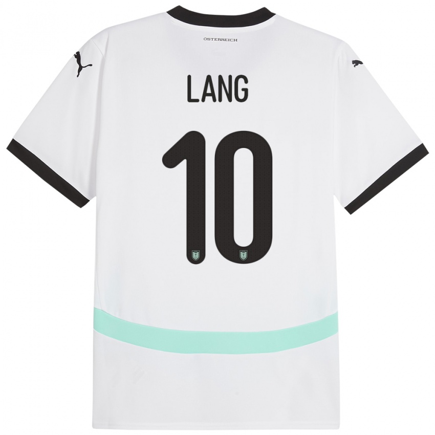 Kinderen Oostenrijk Christoph Lang #10 Wit Uitshirt Uittenue 24-26 T-Shirt