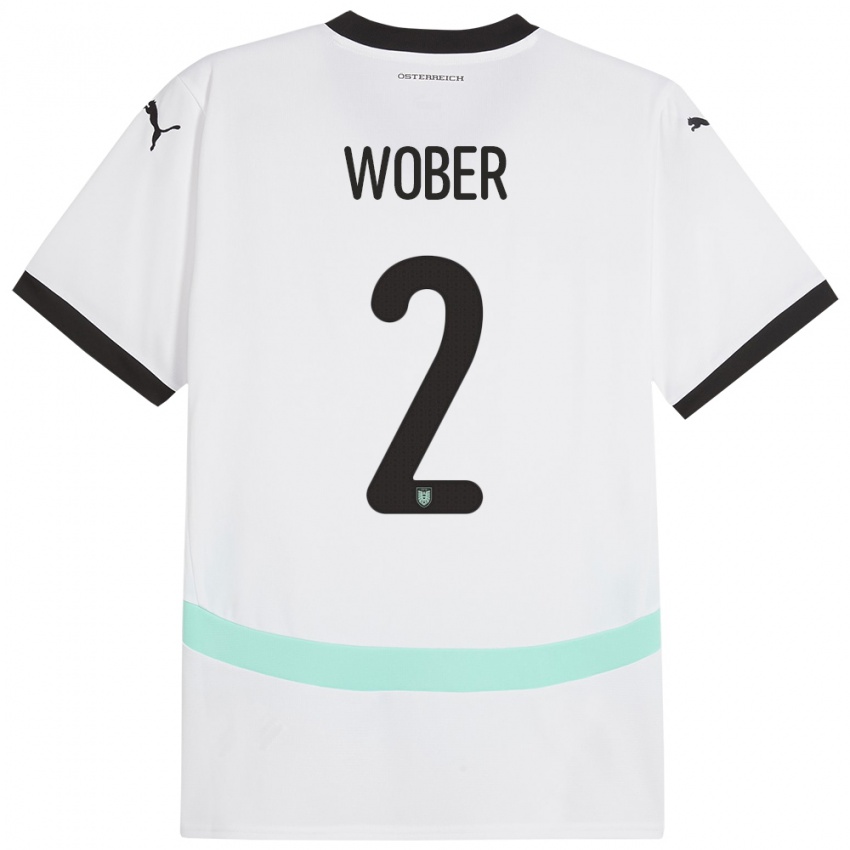 Kinderen Oostenrijk Maximilian Wöber #2 Wit Uitshirt Uittenue 24-26 T-Shirt