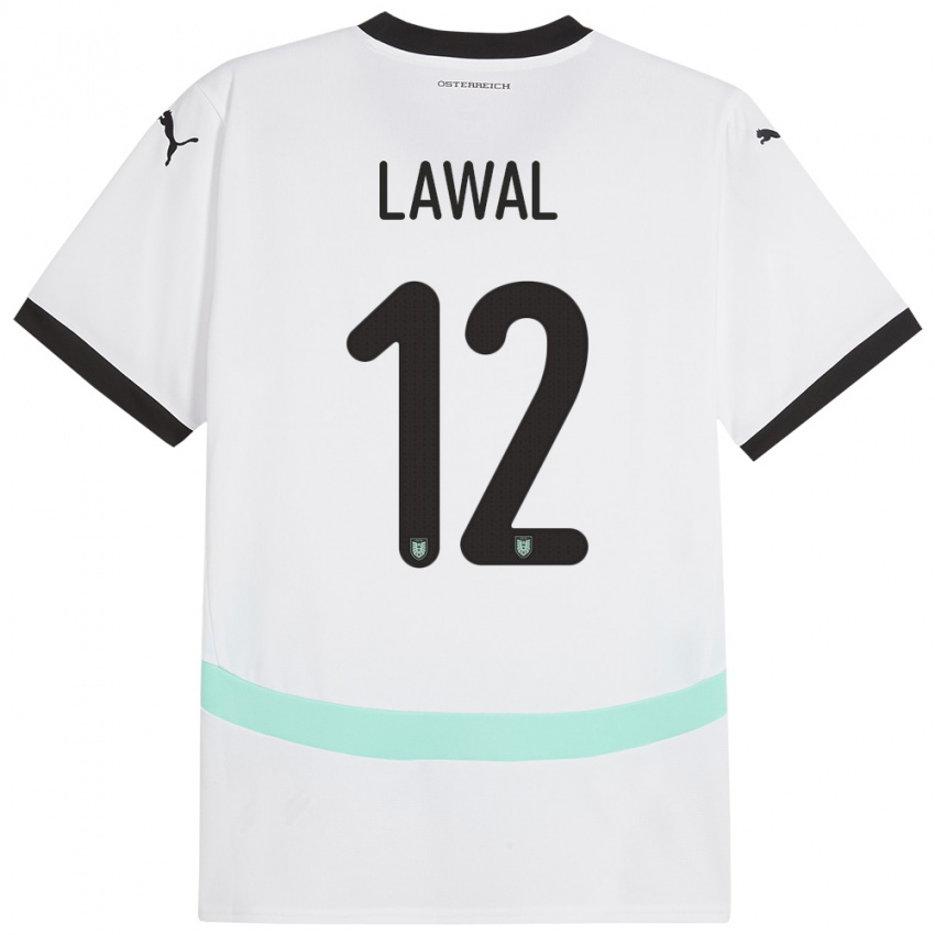 Kinderen Oostenrijk Tobias Lawal #12 Wit Uitshirt Uittenue 24-26 T-Shirt