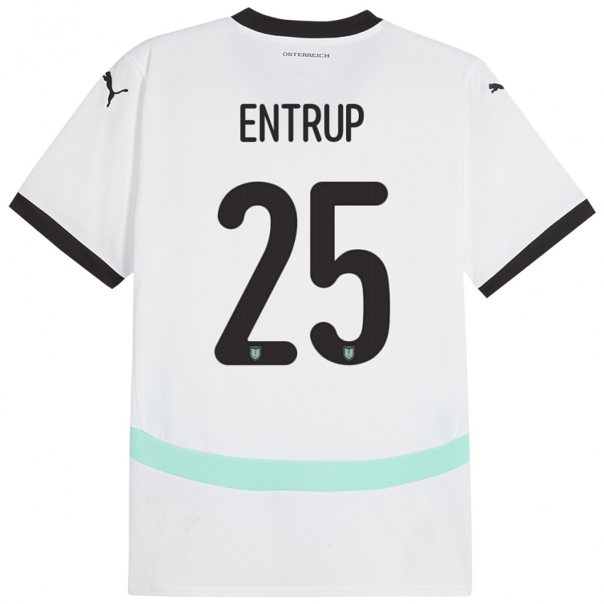 Kinderen Oostenrijk Maximilian Entrup #25 Wit Uitshirt Uittenue 24-26 T-Shirt