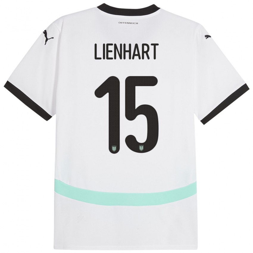 Kinderen Oostenrijk Philipp Lienhart #15 Wit Uitshirt Uittenue 24-26 T-Shirt