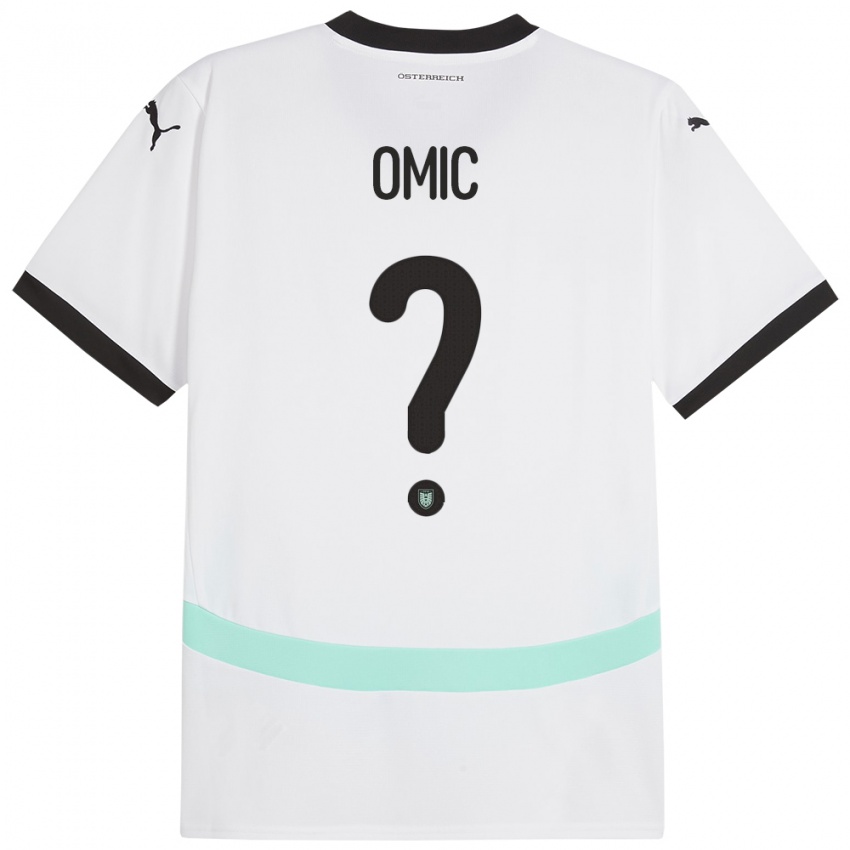 Kinderen Oostenrijk Ervin Omic #0 Wit Uitshirt Uittenue 24-26 T-Shirt