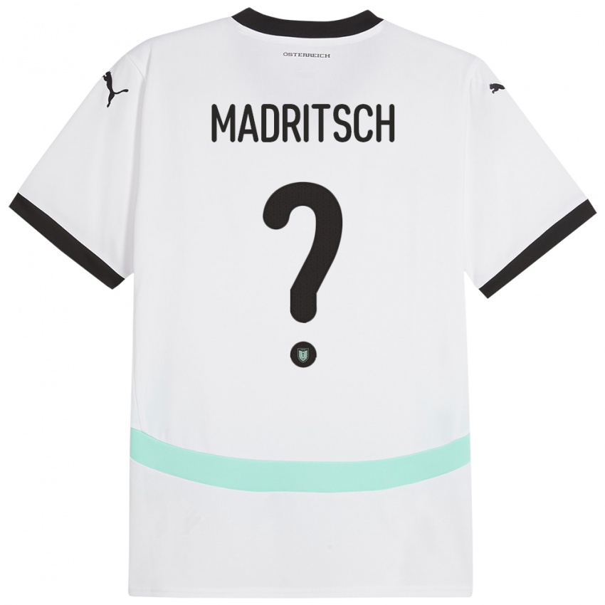 Kinderen Oostenrijk Diego Madritsch #0 Wit Uitshirt Uittenue 24-26 T-Shirt