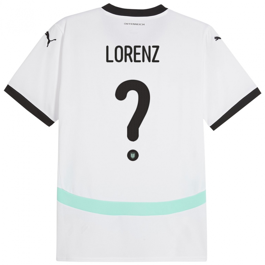 Kinderen Oostenrijk Elias Lorenz #0 Wit Uitshirt Uittenue 24-26 T-Shirt