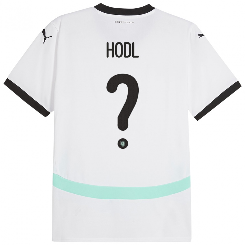 Kinderen Oostenrijk Jacob Hödl #0 Wit Uitshirt Uittenue 24-26 T-Shirt