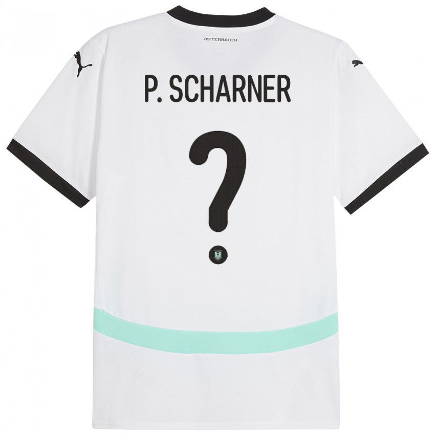 Kinderen Oostenrijk Paul Scharner #0 Wit Uitshirt Uittenue 24-26 T-Shirt