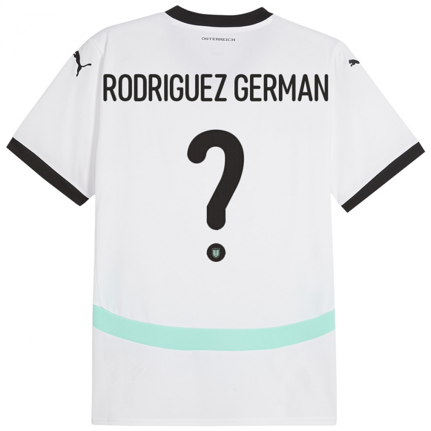 Kinderen Oostenrijk Ryan Rodriguez German #0 Wit Uitshirt Uittenue 24-26 T-Shirt