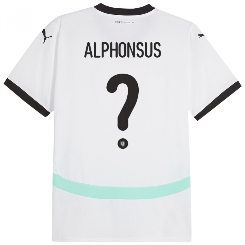 Kinderen Oostenrijk Marcel Alphonsus #0 Wit Uitshirt Uittenue 24-26 T-Shirt