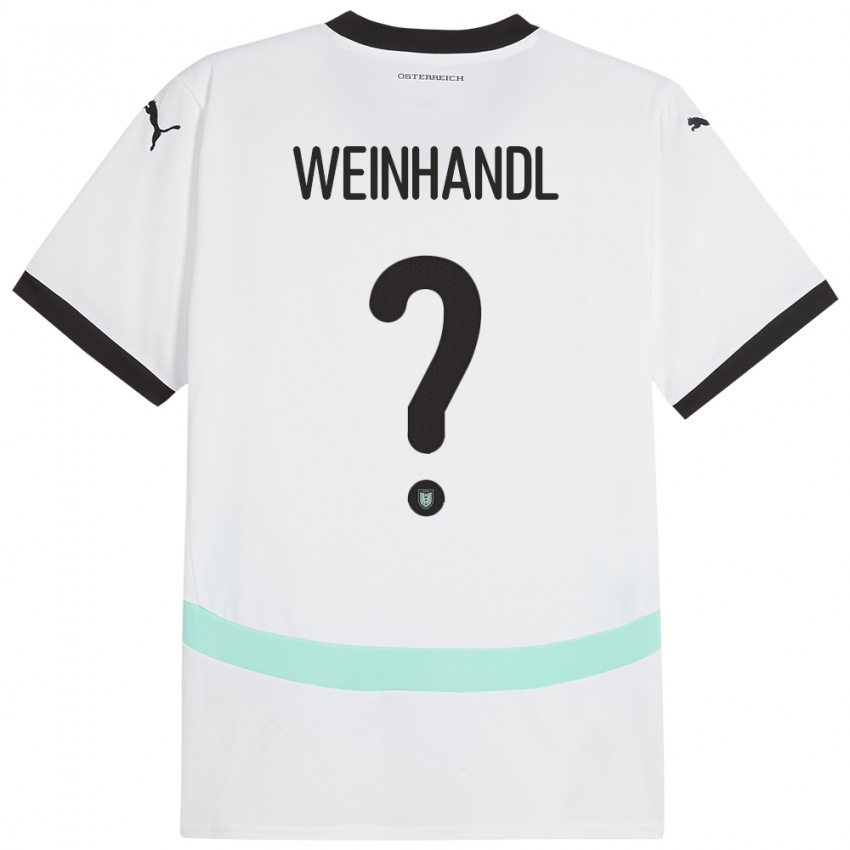 Kinderen Oostenrijk Luca Weinhandl #0 Wit Uitshirt Uittenue 24-26 T-Shirt