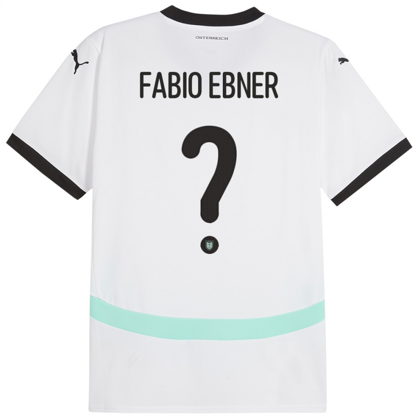 Kinderen Oostenrijk Fabio Ebner #0 Wit Uitshirt Uittenue 24-26 T-Shirt