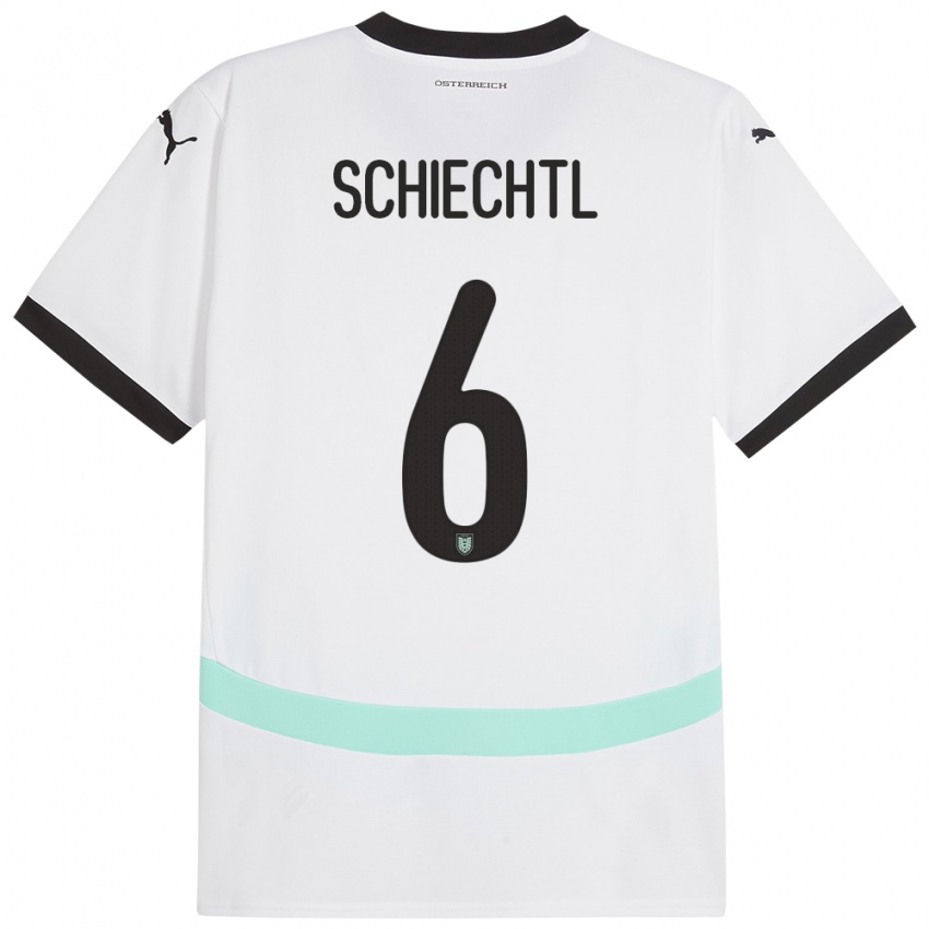 Kinderen Oostenrijk Katharina Schiechtl #6 Wit Uitshirt Uittenue 24-26 T-Shirt