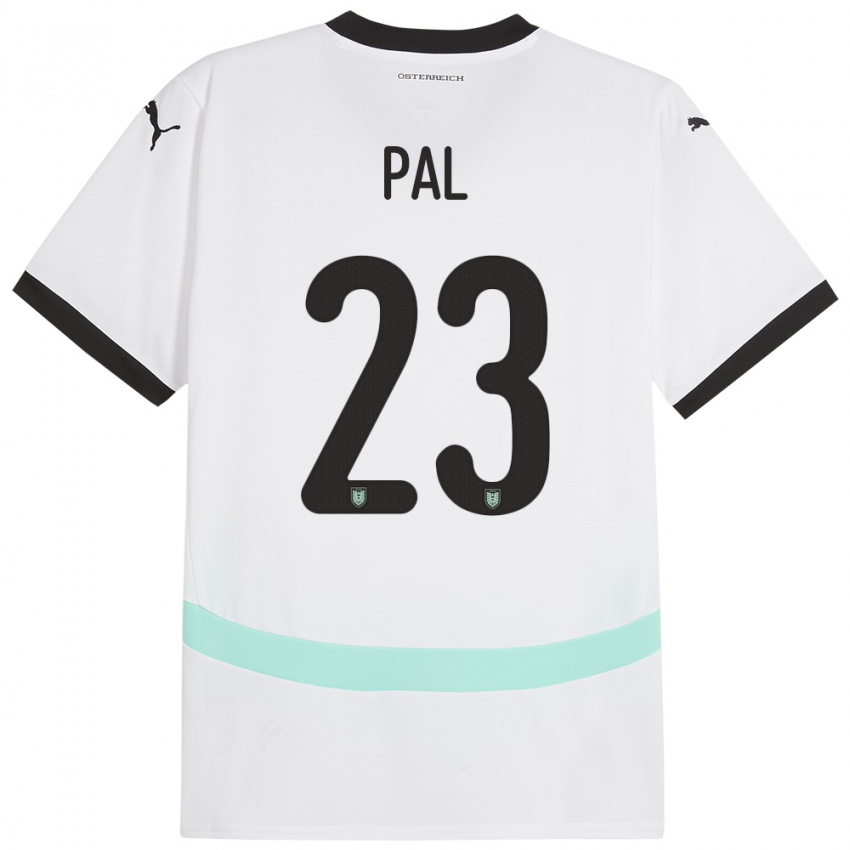 Kinderen Oostenrijk Jasmin Pal #23 Wit Uitshirt Uittenue 24-26 T-Shirt