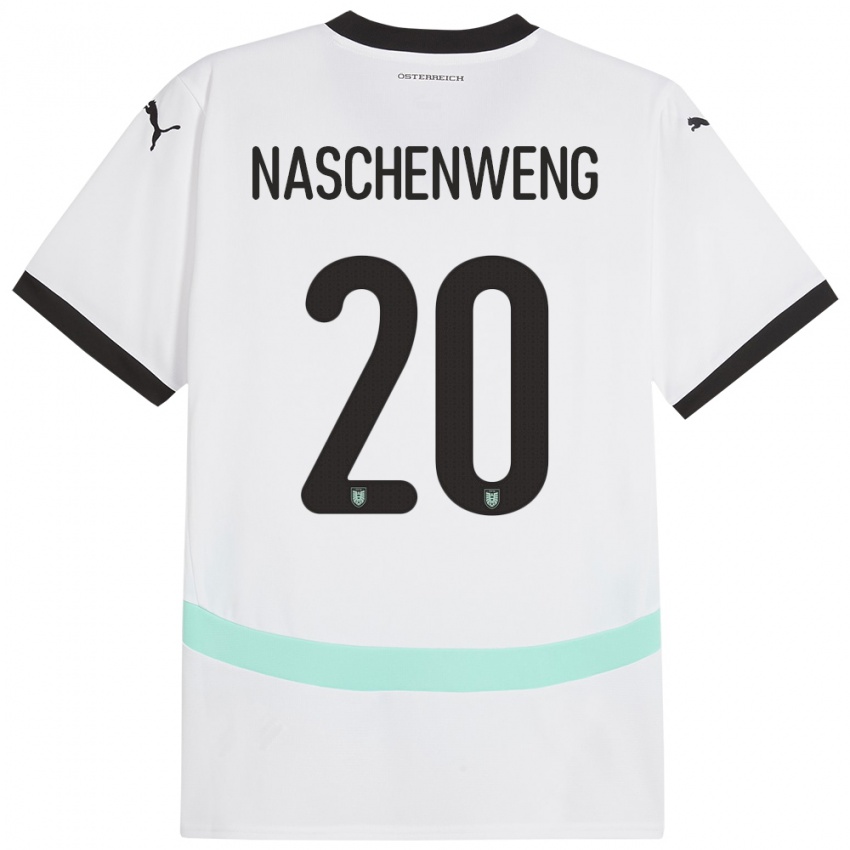 Kinderen Oostenrijk Katharina Naschenweng #20 Wit Uitshirt Uittenue 24-26 T-Shirt