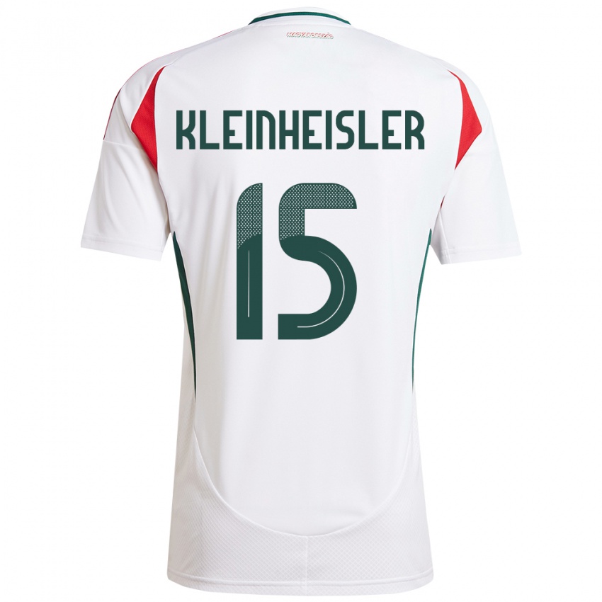 Kinderen Hongarije László Kleinheisler #15 Wit Uitshirt Uittenue 24-26 T-Shirt