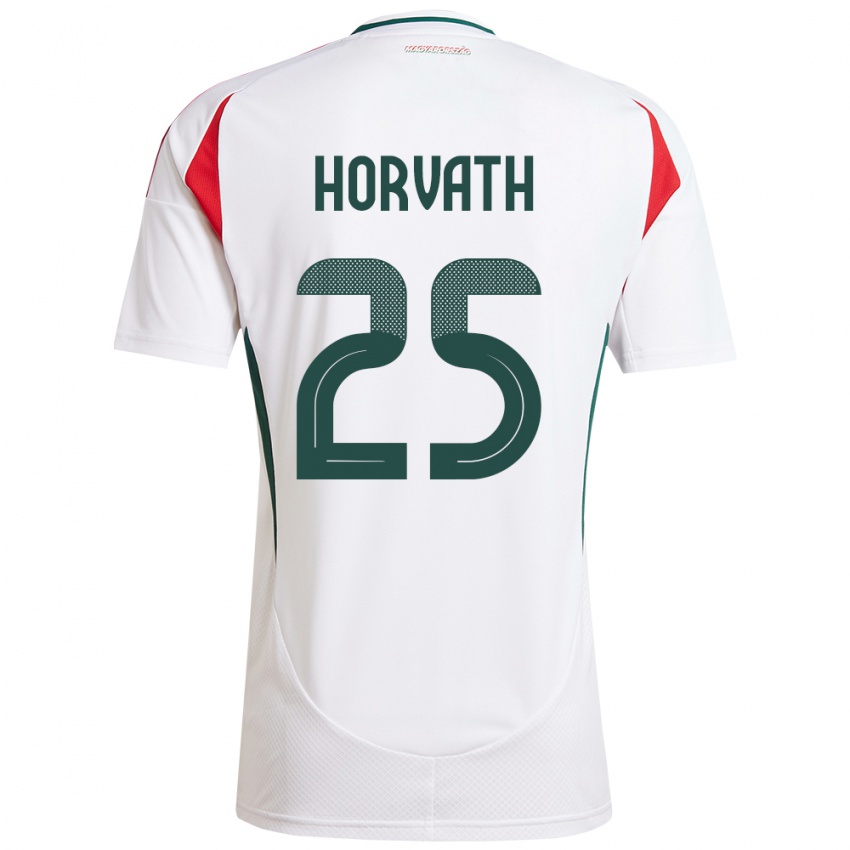 Kinderen Hongarije Krisztofer Horváth #25 Wit Uitshirt Uittenue 24-26 T-Shirt