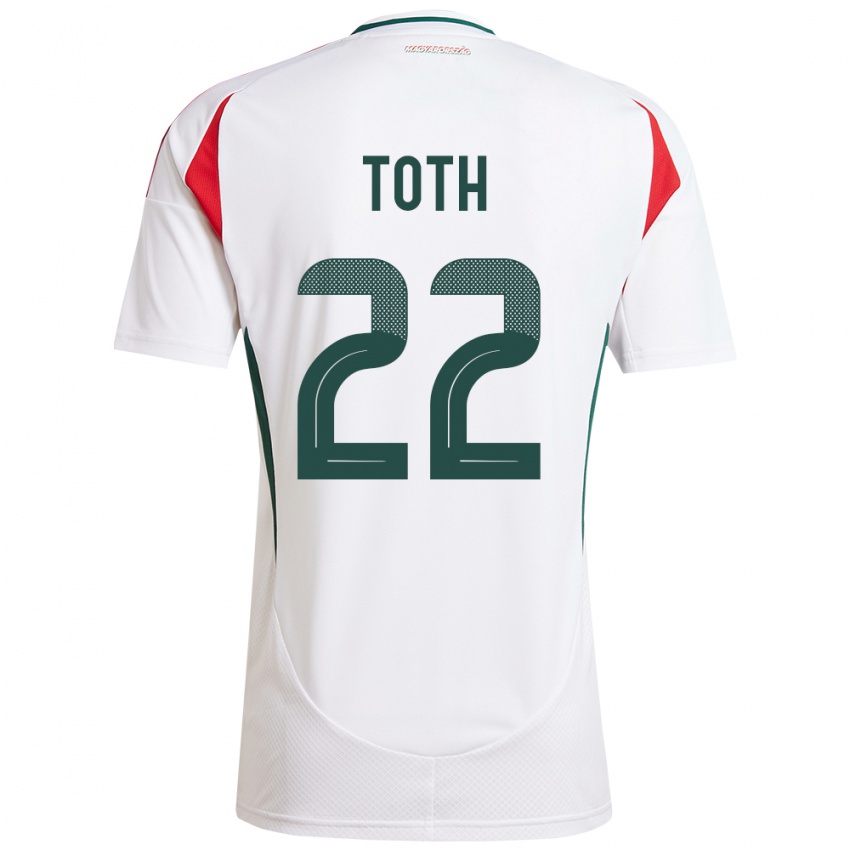 Kinderen Hongarije Balázs Tóth #22 Wit Uitshirt Uittenue 24-26 T-Shirt