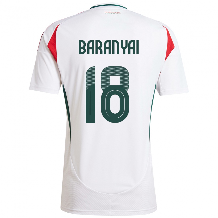 Kinderen Hongarije Nimród Baranyai #18 Wit Uitshirt Uittenue 24-26 T-Shirt