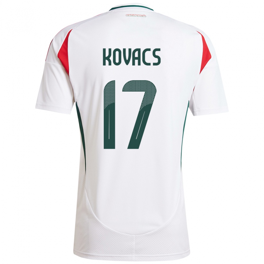 Kinderen Hongarije Mátyás Kovács #17 Wit Uitshirt Uittenue 24-26 T-Shirt