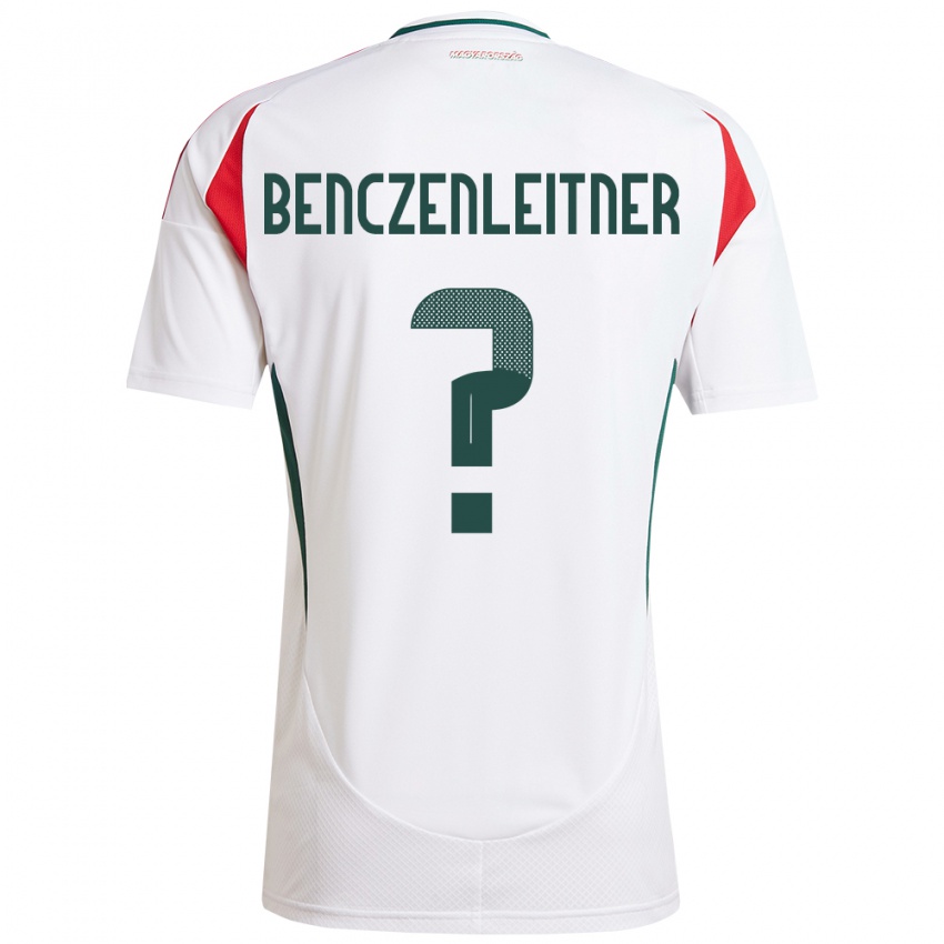 Kinderen Hongarije Barna Benczenleitner #0 Wit Uitshirt Uittenue 24-26 T-Shirt