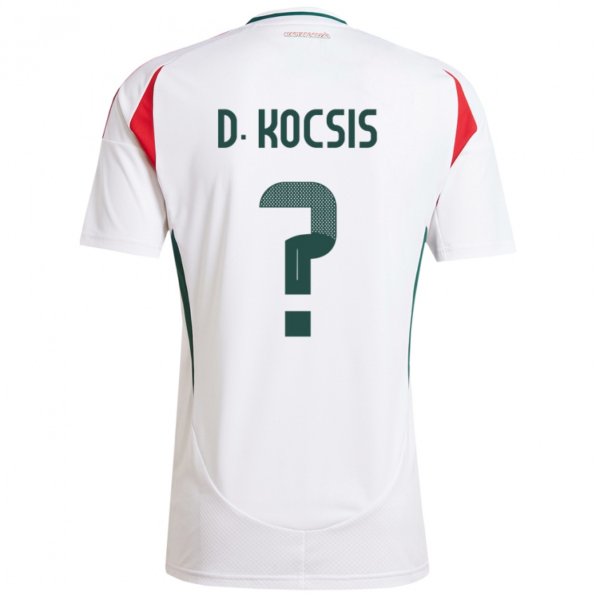 Kinderen Hongarije Dominik Kocsis #0 Wit Uitshirt Uittenue 24-26 T-Shirt