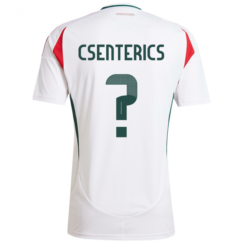 Kinderen Hongarije Adrián Csenterics #0 Wit Uitshirt Uittenue 24-26 T-Shirt