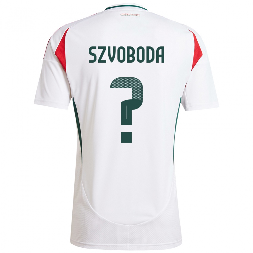 Kinderen Hongarije Dániel Szvoboda #0 Wit Uitshirt Uittenue 24-26 T-Shirt