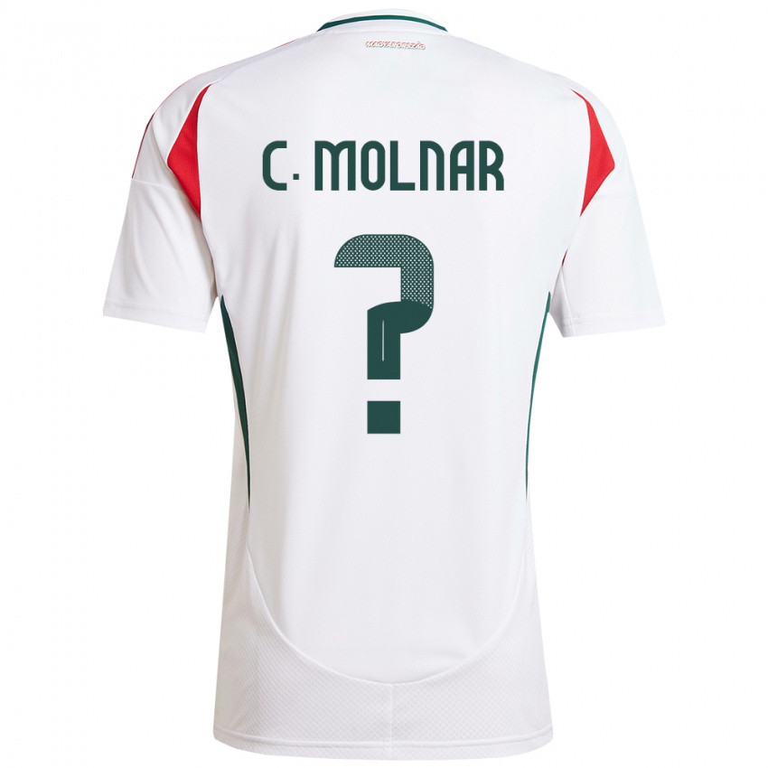 Kinderen Hongarije Csaba Molnár #0 Wit Uitshirt Uittenue 24-26 T-Shirt