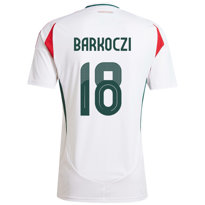 Kinderen Hongarije Barnabás Barkóczi #18 Wit Uitshirt Uittenue 24-26 T-Shirt