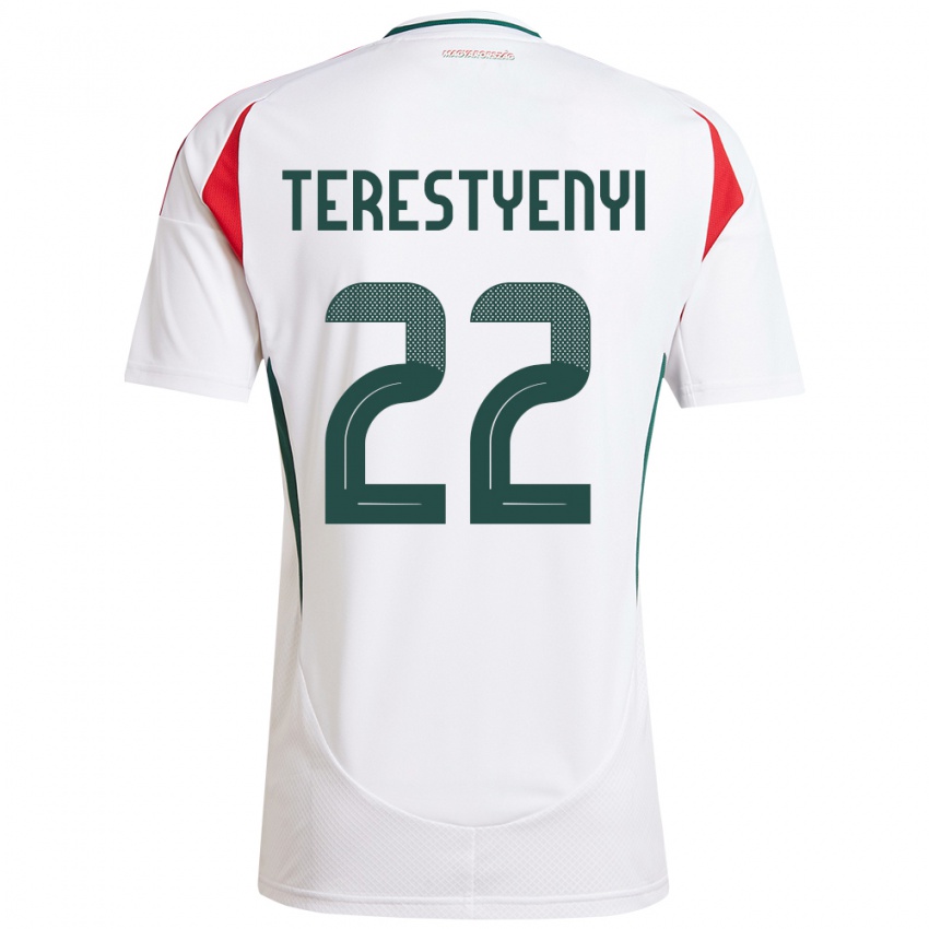 Kinderen Hongarije Anna Terestyényi #22 Wit Uitshirt Uittenue 24-26 T-Shirt