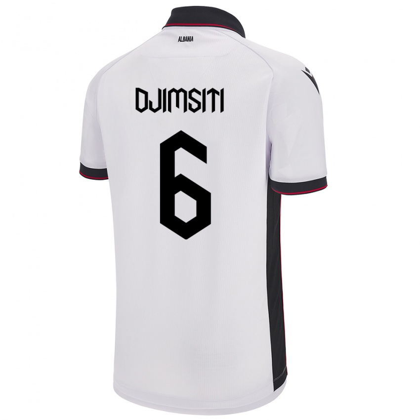 Kinderen Albanië Berat Djimsiti #6 Wit Uitshirt Uittenue 24-26 T-Shirt