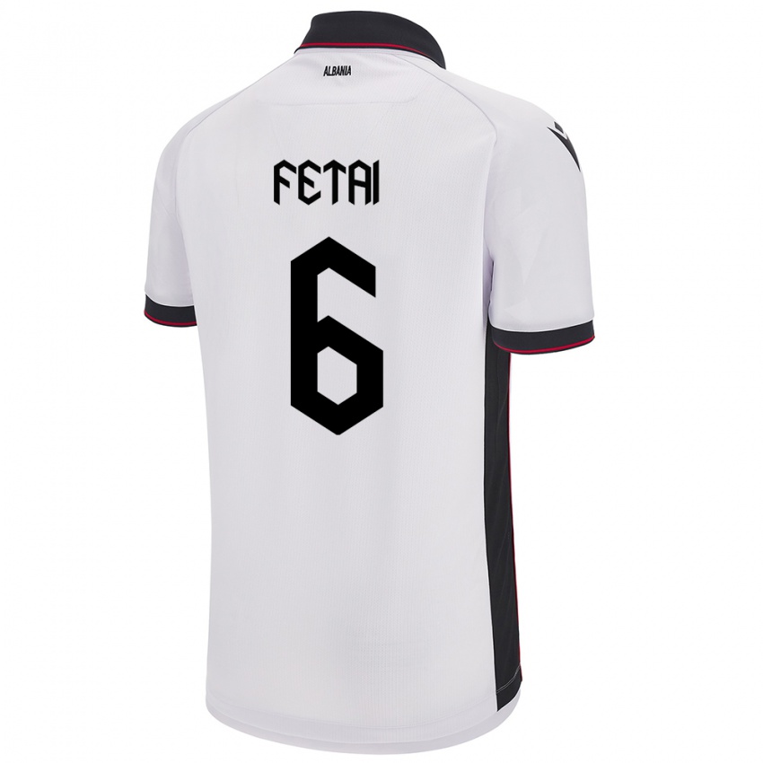 Kinderen Albanië Feta Fetai #6 Wit Uitshirt Uittenue 24-26 T-Shirt