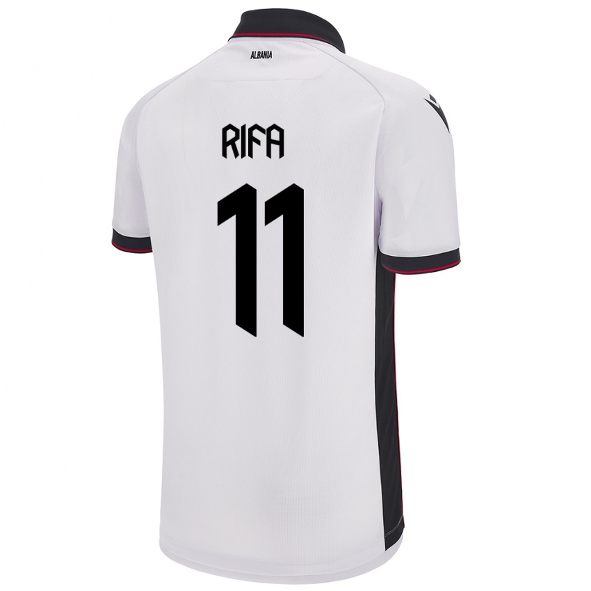 Kinderen Albanië Oresti Rifa #11 Wit Uitshirt Uittenue 24-26 T-Shirt