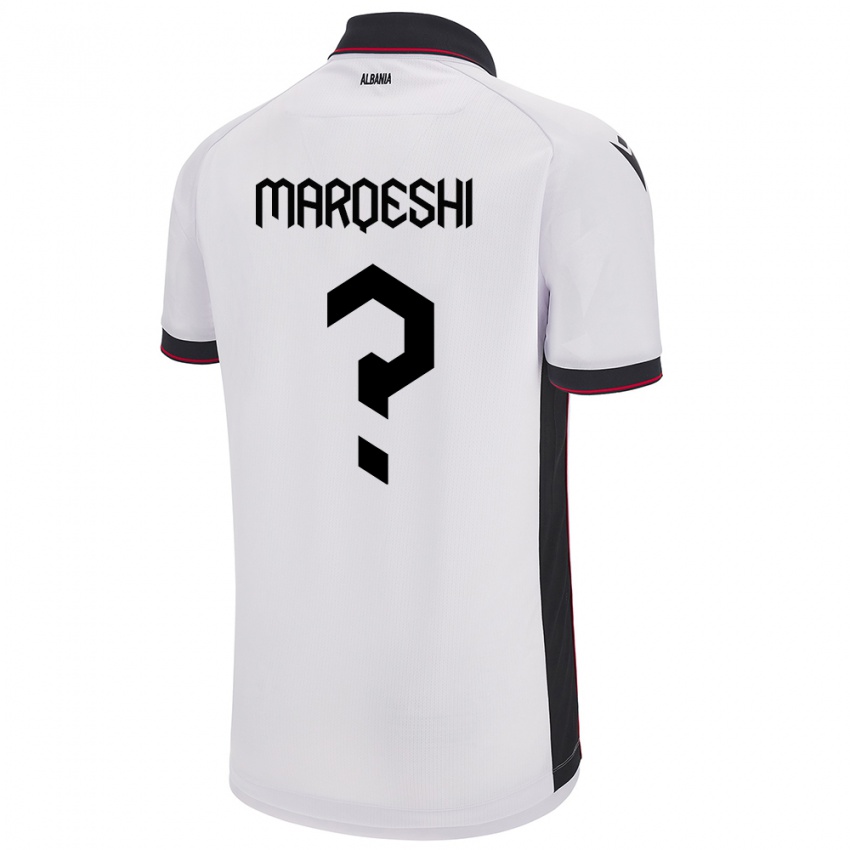 Kinderen Albanië Ernesto Marqeshi #0 Wit Uitshirt Uittenue 24-26 T-Shirt