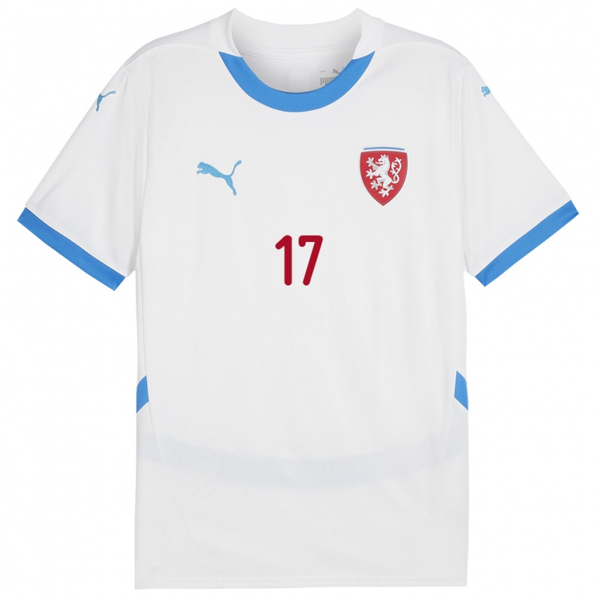 Kinderen Tsjechië Marek Havran #17 Wit Uitshirt Uittenue 24-26 T-Shirt