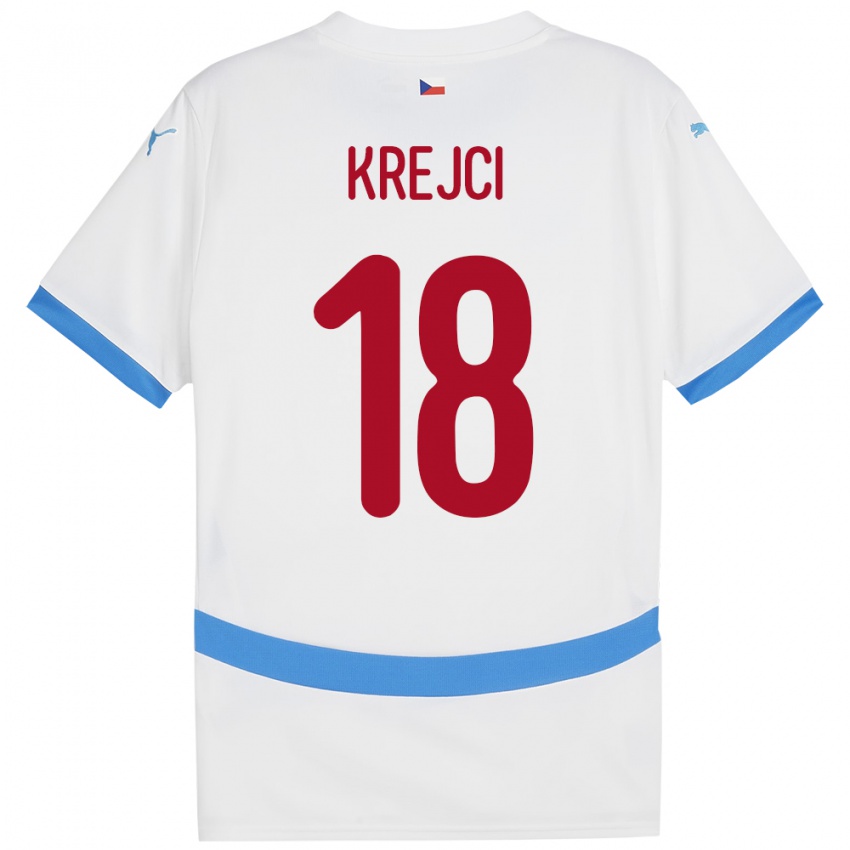 Kinderen Tsjechië Ladislav Krejci #18 Wit Uitshirt Uittenue 24-26 T-Shirt