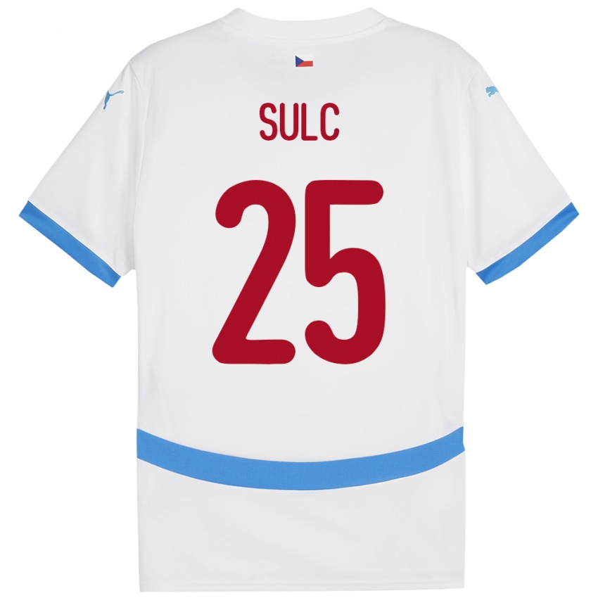 Kinderen Tsjechië Pavel Sulc #25 Wit Uitshirt Uittenue 24-26 T-Shirt