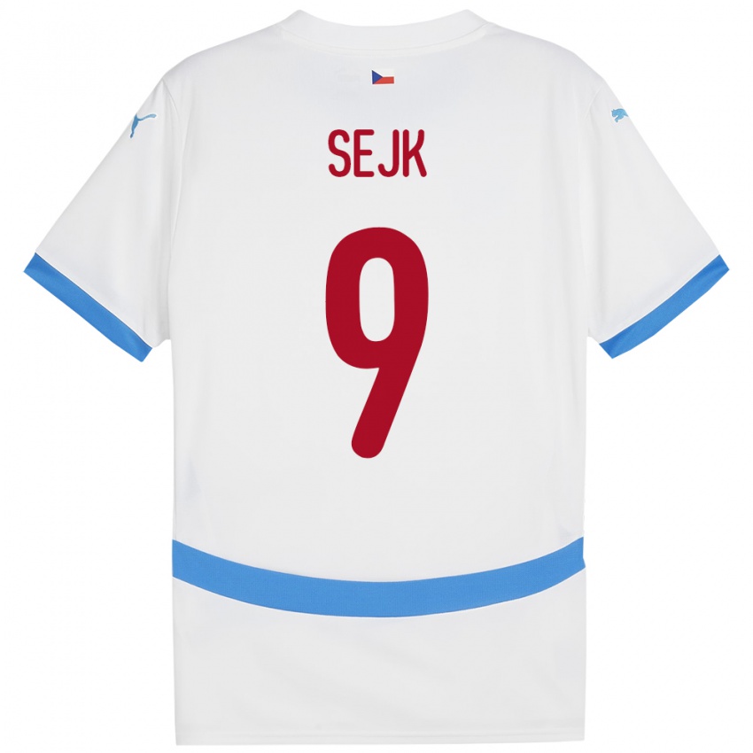 Kinderen Tsjechië Vaclav Sejk #9 Wit Uitshirt Uittenue 24-26 T-Shirt