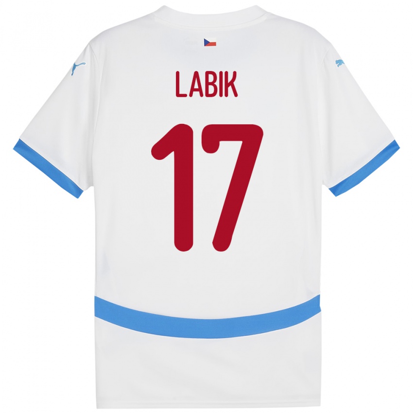 Kinderen Tsjechië Albert Labik #17 Wit Uitshirt Uittenue 24-26 T-Shirt