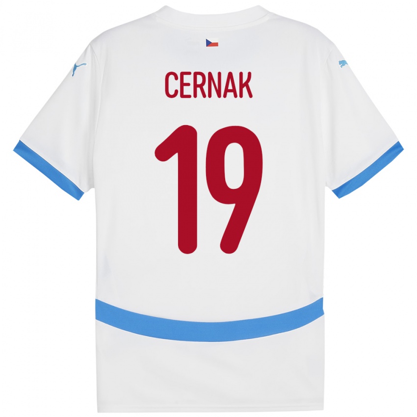 Kinderen Tsjechië Michal Cernak #19 Wit Uitshirt Uittenue 24-26 T-Shirt