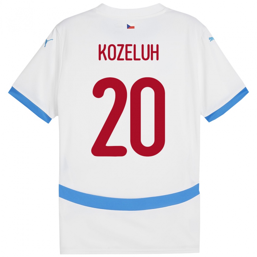 Kinderen Tsjechië Josef Kozeluh #20 Wit Uitshirt Uittenue 24-26 T-Shirt