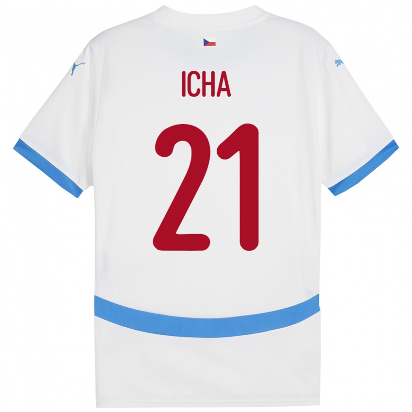 Kinderen Tsjechië Marek Icha #21 Wit Uitshirt Uittenue 24-26 T-Shirt