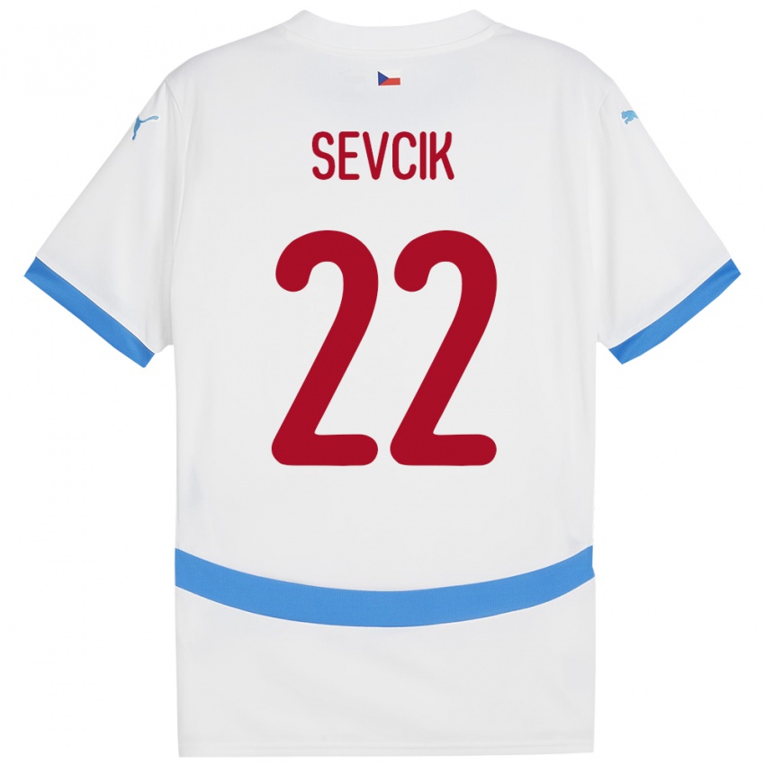 Kinderen Tsjechië Michal Sevcik #22 Wit Uitshirt Uittenue 24-26 T-Shirt