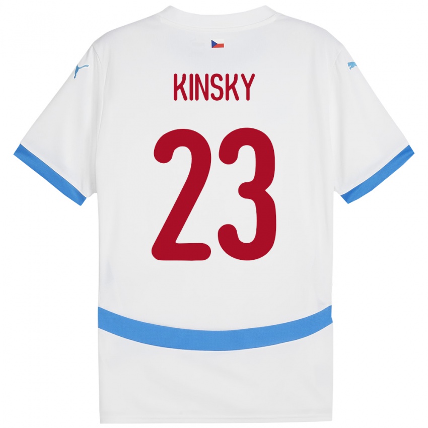 Kinderen Tsjechië Antonin Kinsky #23 Wit Uitshirt Uittenue 24-26 T-Shirt